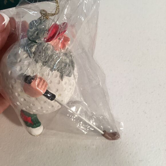 Vintage New Potpourri Designs Santa Claus Golf Ball Christmas Ornament St. Nick - Picture 3 of 5